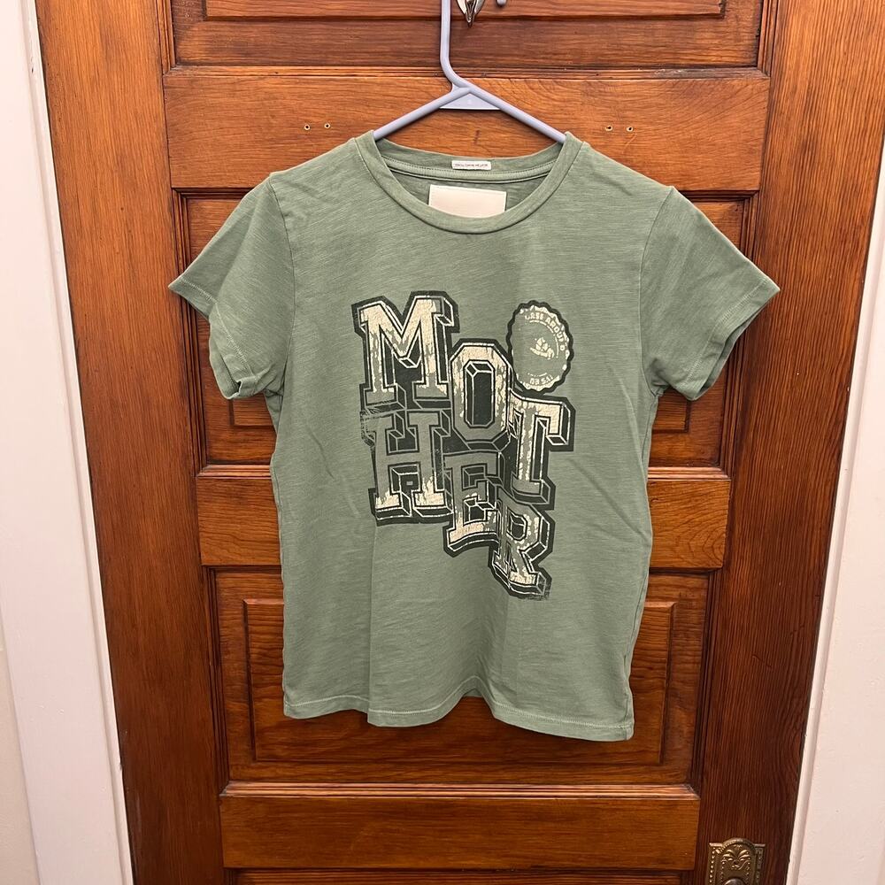 MOTHER The Sinful Tee  The Sinful Tee Mother Crest sz XS Green $125 Women's